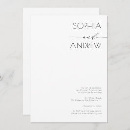 オール・イン・ワン・シンプルモダン結婚の書 招待状