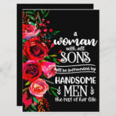 『オール・サンズ・ギフト』を持つ女性の母の日の贈り物アイディア メニュー (正面/裏面)