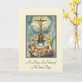 『オール・ソウル・デイ・カトリック・マササファリング』 カード (黄色い花)