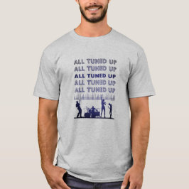 オール・チューンアップ・ロックバンド・ラージ・テキストTシャツ Tシャツ