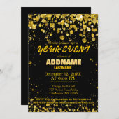 オール・パーパス・パーティ・ゴールド 招待状 (正面/裏面)