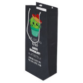 オーレとホレーキュートグリーンサボテン ワインギフトバッグ (正面アングル)