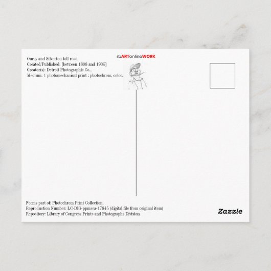 オーレイとシルバートン有料道路 ポストカード (裏面)