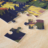 オーレイコロラドトラベルアートヴィンテージ ジグソーパズル (側面)