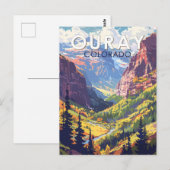 オーレイコロラドトラベルアートヴィンテージ ポストカード (正面/裏面)