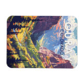 オーレイコロラドトラベルアートヴィンテージ マグネット (横)