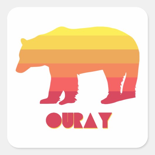 オーレイコロラドレインボーベア スクエアシール (正面)