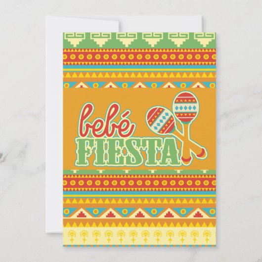 オーレオーレフィエスタベイビーシャワー招待状 招待状 (裏面)