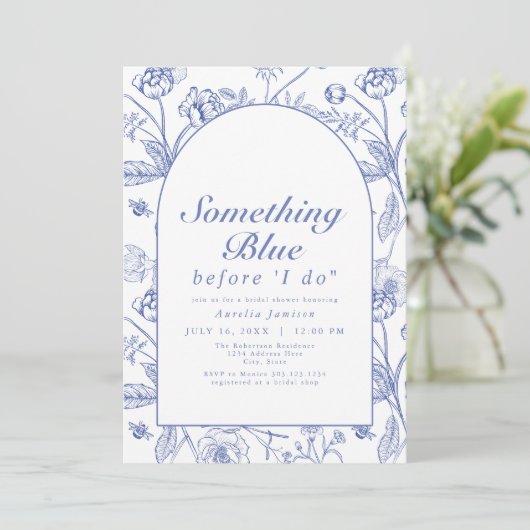 オーレリアチノワセリーオーレリアッツブルーブライダルシャワー 招待状 (スタンド正面)