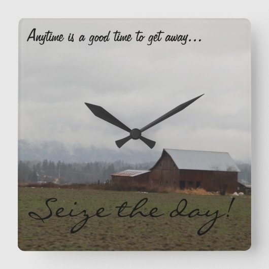 オーレワシントンバーンクロック スクエア壁時計 (正面)