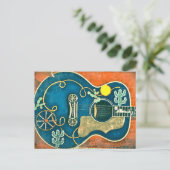 オーレ西部のギターの郵便はがき ポストカード (スタンド正面)