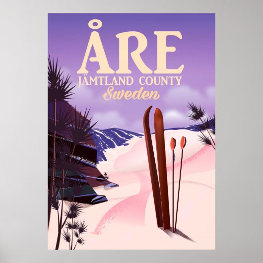 オーレ・スウェーデンのスキー旅行ポスター ポスター (正面)