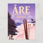 オーレ・スウェーデンのスキー旅行ポスター ポストカード (正面)