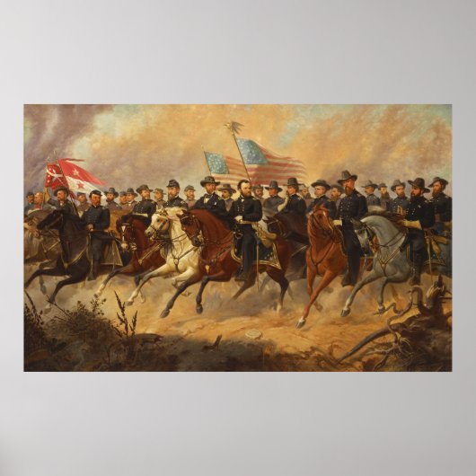 オーレ・ピーター・ハンセン・バリングによるグラントと彼の将軍 ポスター (正面)