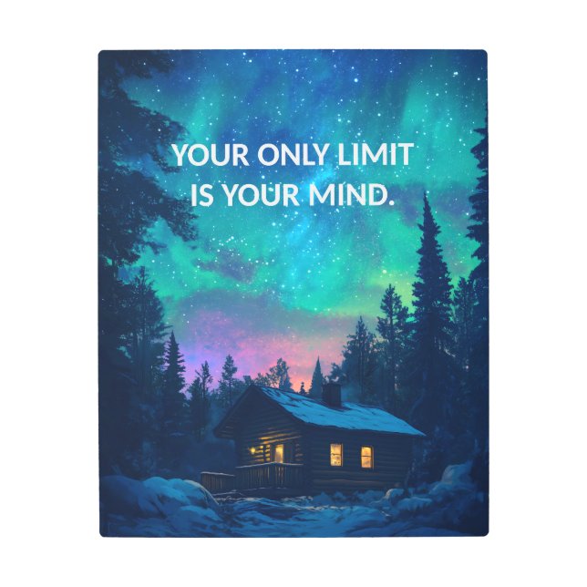 オーロやる気を起こさせるラ引用文 メタルプリント (正面)