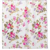 オーロガーリーラピンク金ゴールドの国のボーフローラ シャワーカーテン (正面)