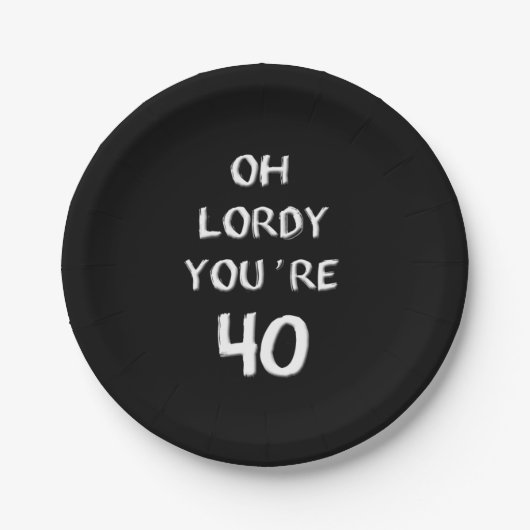 オーロディあなたは40誕生日紙プレート ペーパープレート (正面)