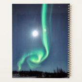 オーロラで満月 |イエローナイフ（カナダ） プランナー手帳 (裏面)