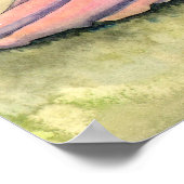 オーロラとドラゴン妖精アートby Molly Harrison ポスター (角)