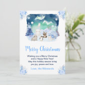 オーロラと北極の動物たちによるクリスマス シーズンカード (スタンド正面)