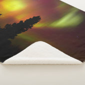 オーロラと木々 シェルパブランケット (3/4)