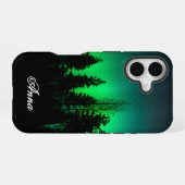 オーロラのカスタムデザイン iPhone 16ケース (裏面横)