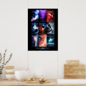 オーロラのラプソディーカバーコラージュ(20x28) ポスター (キッチン)