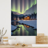 オーロラの下のキャビン ポスター (キッチン)
