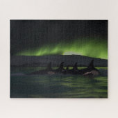 オーロラの下のキラークジラ – Orca ジグソーパズル (横)