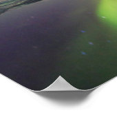 オーロラの光がラグーンに反射 ポスター (角)