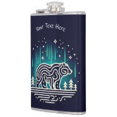 オーロラの光の下に乗る フラスク (左)