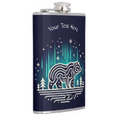 オーロラの光の下に乗る フラスク (右)