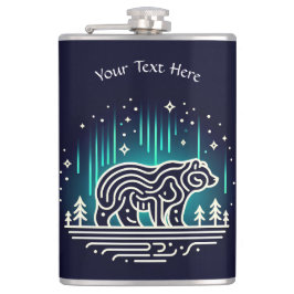 オーロラの光の下に乗る フラスク