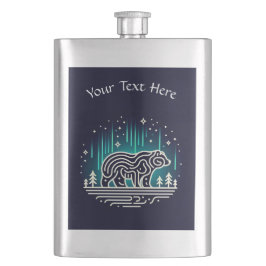 オーロラの光の下に乗る フラスク