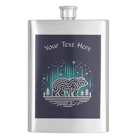 オーロラの光の下に乗る フラスク (正面)