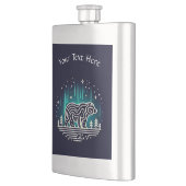 オーロラの光の下に乗る フラスク (左)