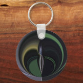 オーロラの抱擁:コズミック万華鏡のように千変万化するパターン キーホルダー (正面)