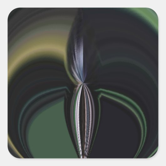 オーロラの抱擁:コズミック万華鏡のように千変万化するパターン スクエアシール (正面)