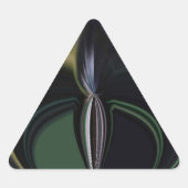 オーロラの抱擁：コズミック万華鏡のように千変万化するパターン 三角形シール (正面)