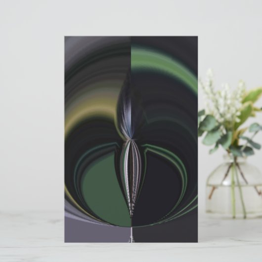 オーロラの抱擁:コズミック万華鏡のように千変万化するパターン 便箋 (スタンド正面)