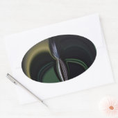 オーロラの抱擁:コズミック万華鏡のように千変万化するパターン 楕円形シール (封筒)