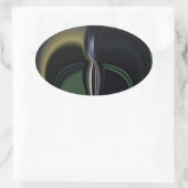 オーロラの抱擁:コズミック万華鏡のように千変万化するパターン 楕円形シール (バッグ)