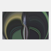 オーロラの抱擁:コズミック万華鏡のように千変万化するパターン 長方形シール (正面)