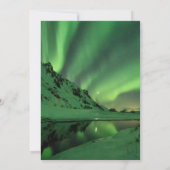 オーロラの氷河と北極の光 赤ちゃん歓迎会 招待状 (裏面)