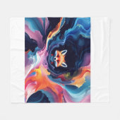 「オーロラの精神」 フリースブランケット (正面(横))