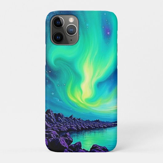 オーロラの魔法の夜空ダンスデザイン Case-Mate iPhoneケース (裏)
