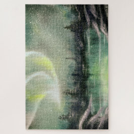 オーロラのBorealisのNorthern Lights夜景色 ジグソーパズル