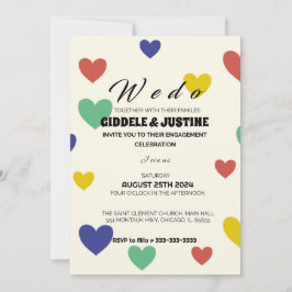 オーロラアモーレラブの金色の輝くダンス 招待状