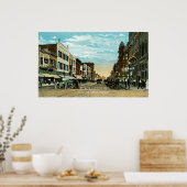 オーロライリノイ南ブロードウェイウォーターカラーアート1920 ポスター (キッチン)