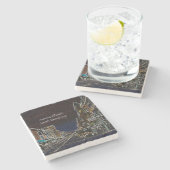 オーロライリノイ南ブロードウェイネオンアート1920 ストーンコースター (横)